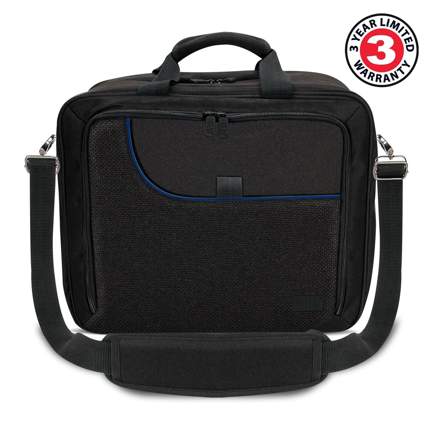 USA GEAR Console Carrying Case - PS4 Case Compatible with Playstation 4 Slim, PS4 Pro, and PS3 - Customizable Interior Store PS4 Games, PS4 Controller, PS4 Headset, and More Gaming Accessories (Black) - Image 4